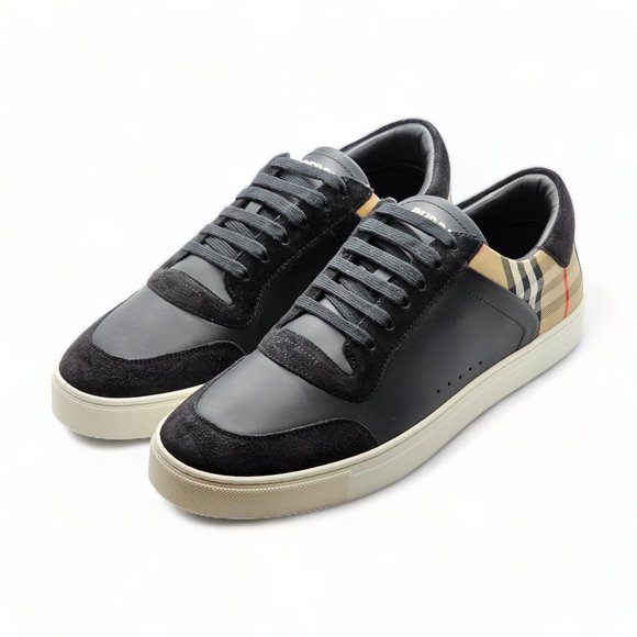 Burberry Low Top Sneakers Black 12 - Picture 1 of 6